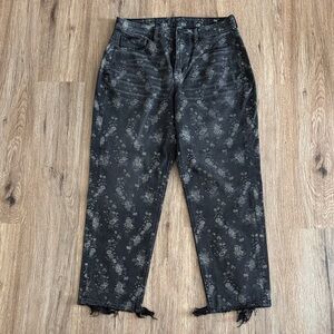 American Eagle Dark Floral Jeans